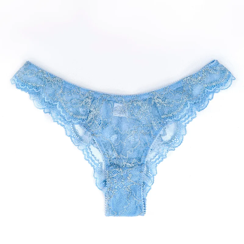 Blue lace panties