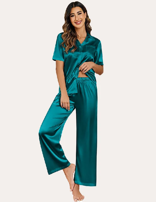 Comfy Satin 2-Piece Pajamas Set