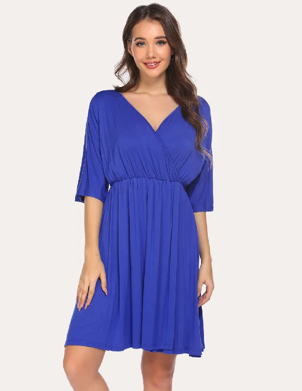 Ekouaer Maternity Dress Nursing Nightgown