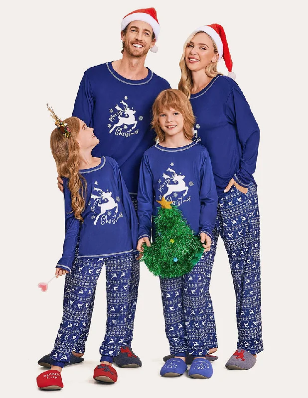 Navy Elk Snowflake / Women / S