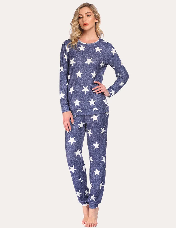 Ekouaer Super-Soft Print Pajama Set