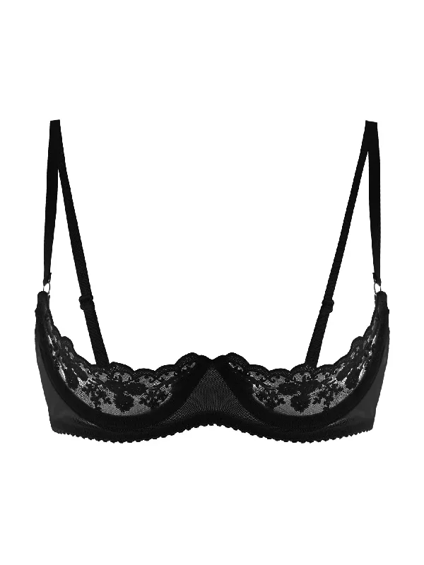 Floral Laura Lace Open Cup Bra