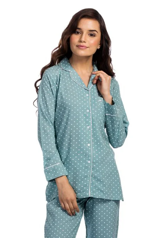 Minty Polka dots Pyjama Set