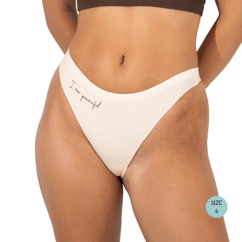 Powerpants Organic Cotton Thong - Pearl