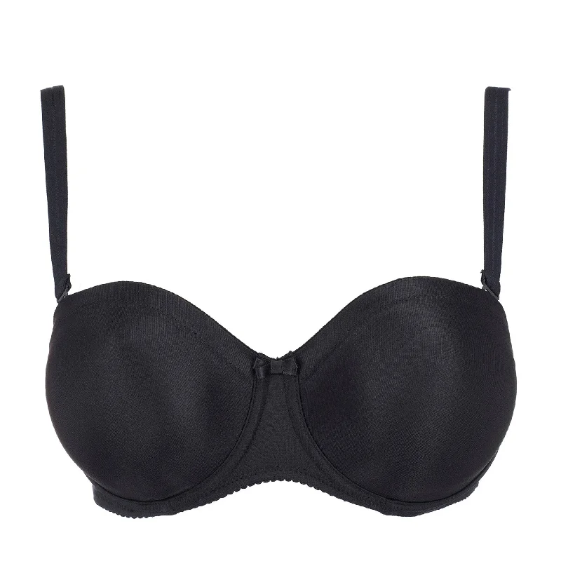 PrimaDonna Satin strapless bh zonder mousse zwart