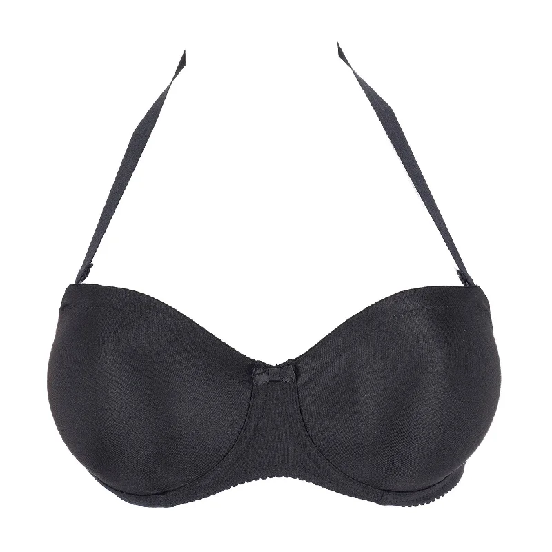 PrimaDonna Satin strapless bh zonder mousse zwart