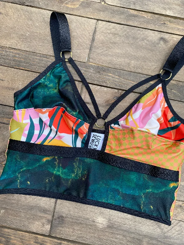 Recycled Gaia Scrap Patchwork Sustainable Ethical Bralette (Longline and nursing options available)