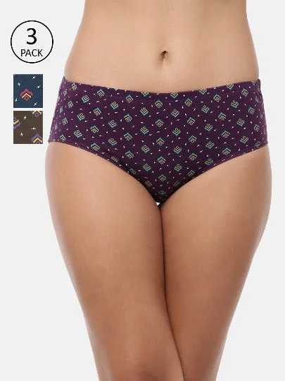 Red Rose - pack of 3 hipster panties