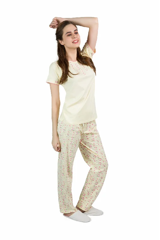 Yellow Daisy PJ Set