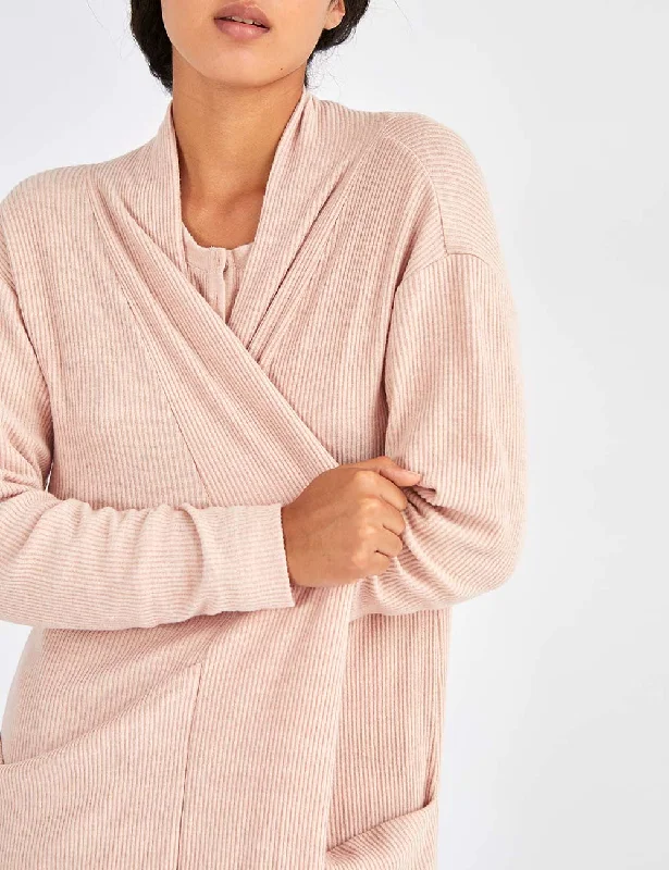 Luxe Knit Robe Misty Rose