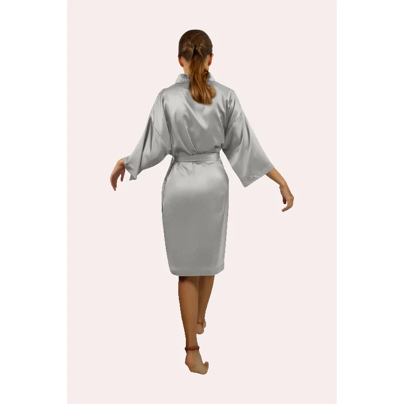 PRETTY GIRL Satin Robes - Silver