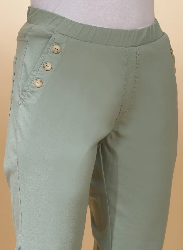 Granite Green Capri With Side Pockets