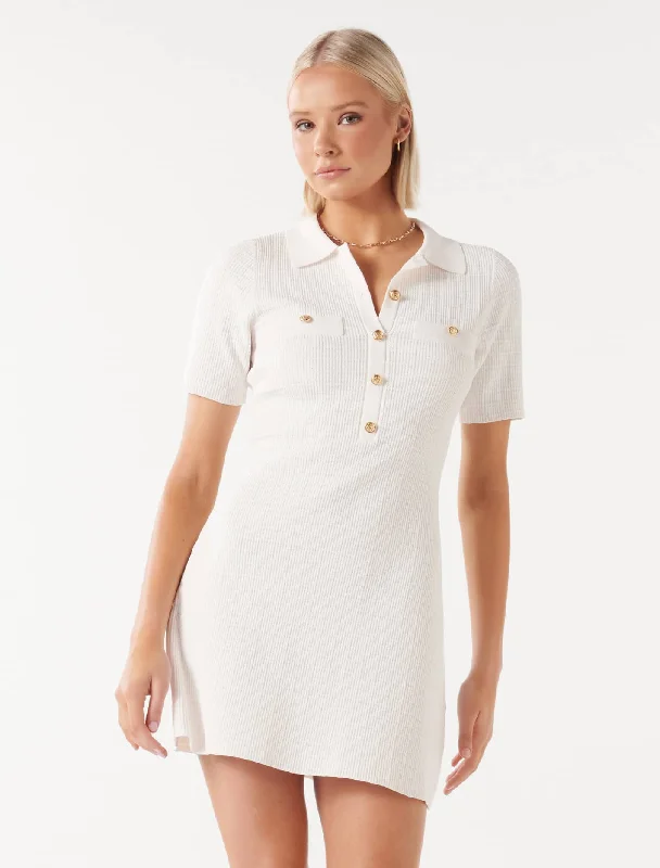 Kathy Textured Mini Knit Dress