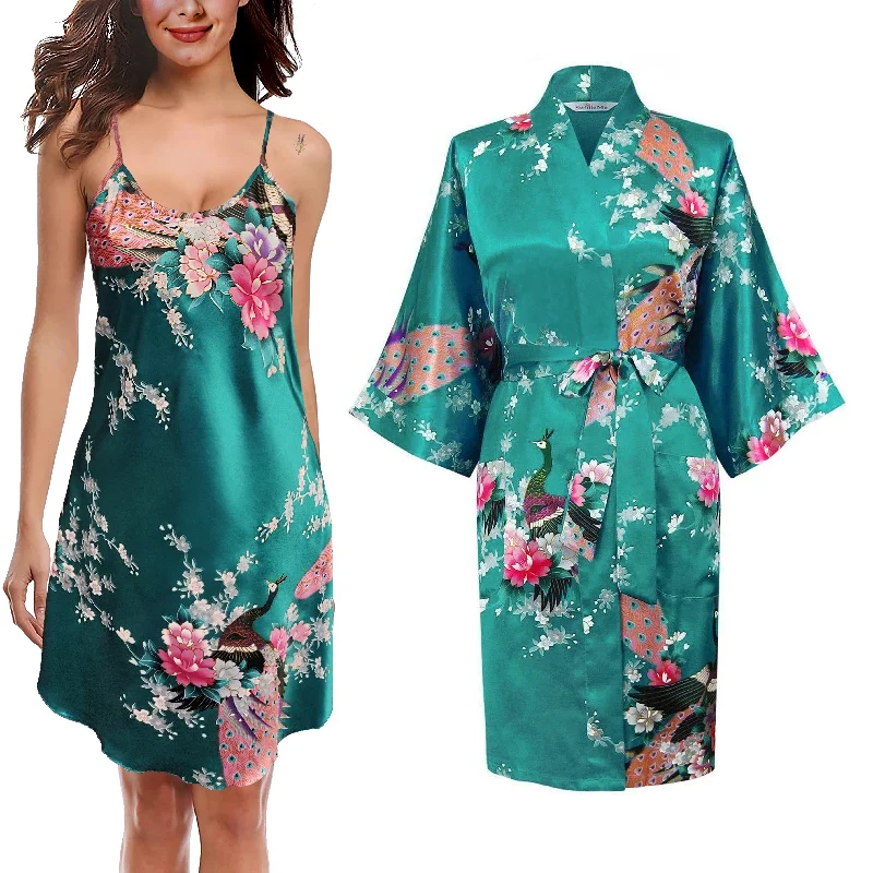 Turquoise / UK 6-8 / Chemise & Kimono