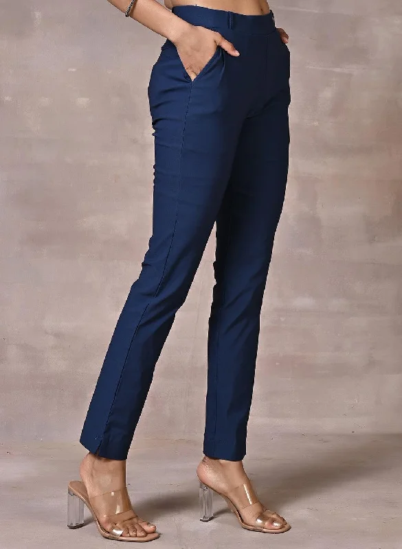 Skin-Fit Navy Blue Jeggings