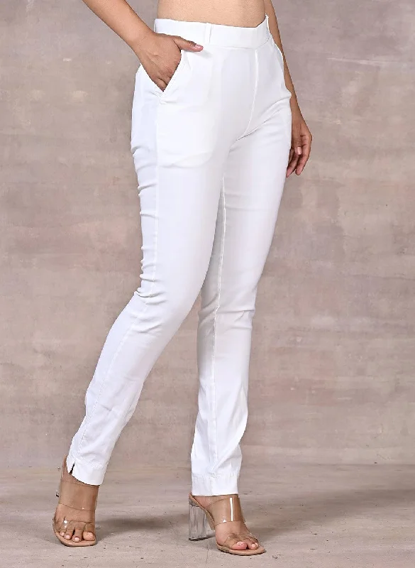 Skin-Fit Off White Jeggings