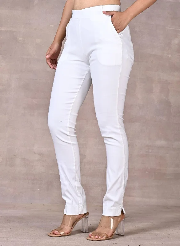 Skin-Fit Off White Jeggings