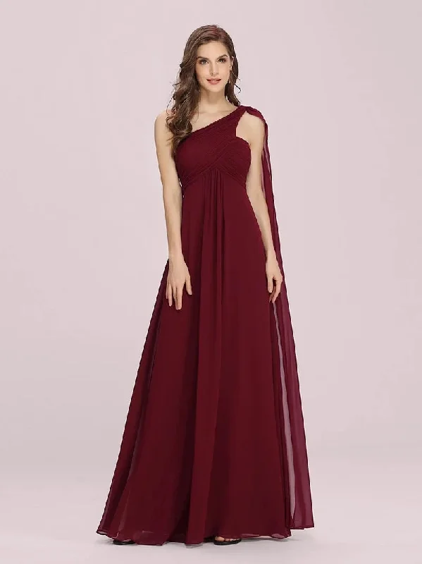 Burgundy / 18 / Floor Length