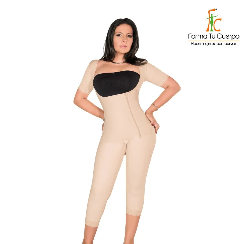 Fajas Colombianas FTC Ankle Bodysuit Arm Control, Girdle for woman (Ref. O-030)