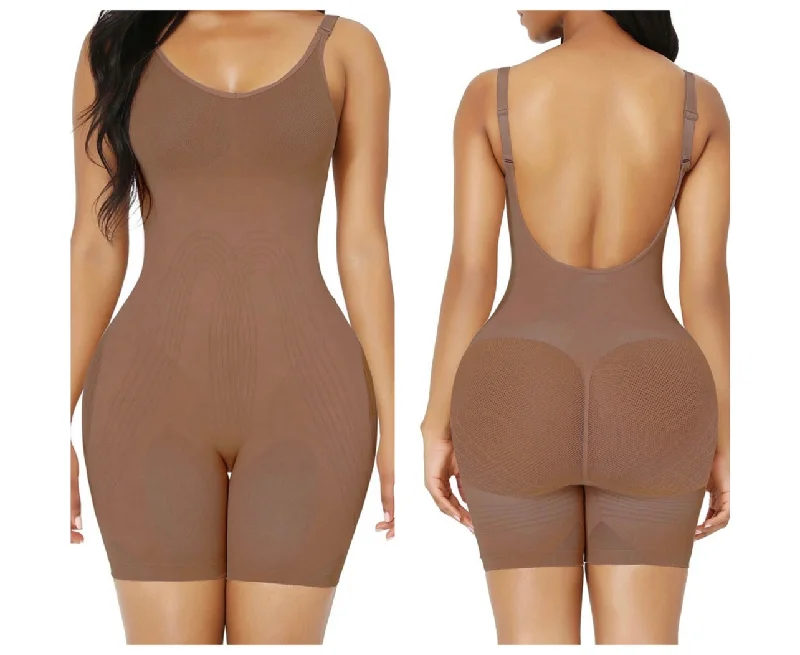 Happiness.Shapes Seamless Low Back Full Body Shapewear Mesh Everyday Shaping