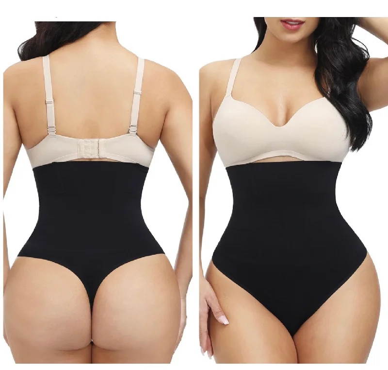 High Cut Thong Plus Size Seamless Control Underwear