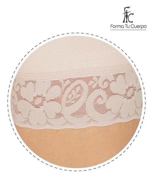 Short Faja Beige de Broches Reloj de Arena ( Ref. O-076 )