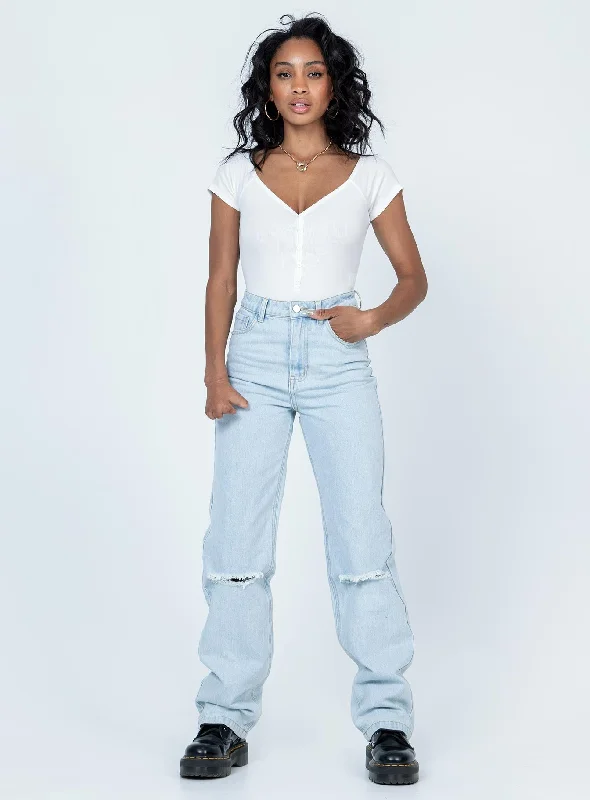 Bertie High Rise Wide Leg Jean