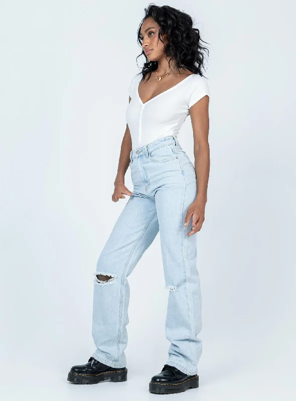 Bertie High Rise Wide Leg Jean