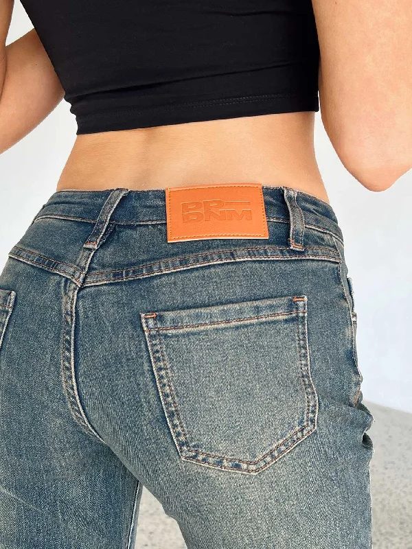 Carmella Low Waist Y2K Jeans Denim