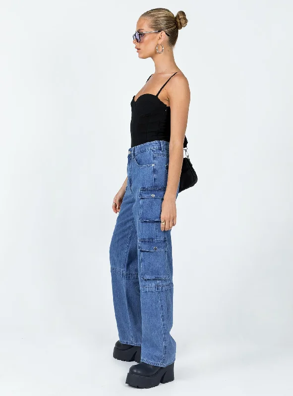 Darla Cargo Denim Jeans