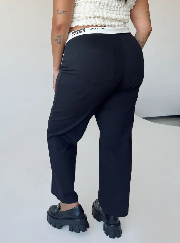 Dava Low Rise Pants Black Curve