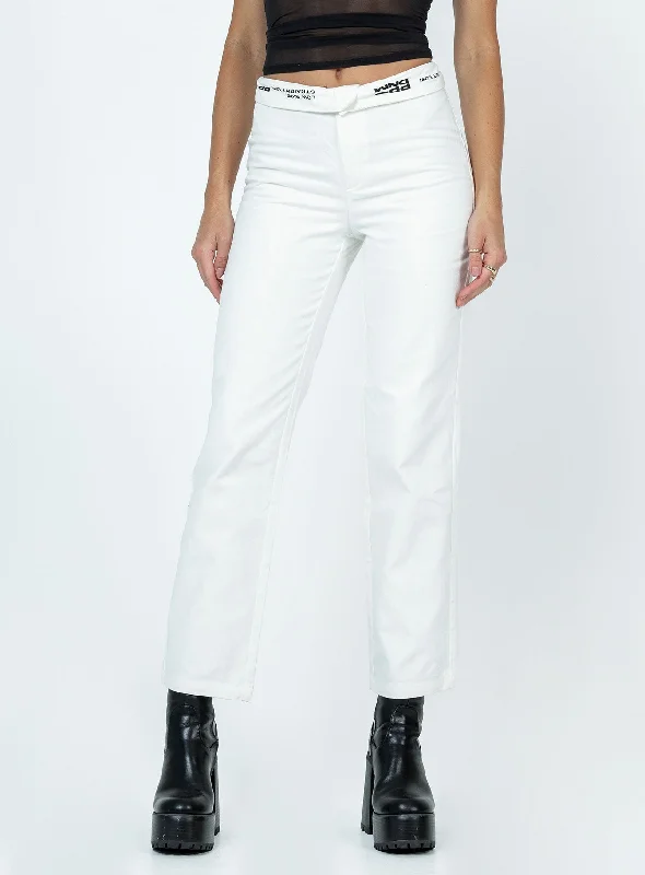 Dava Low Rise Pants White