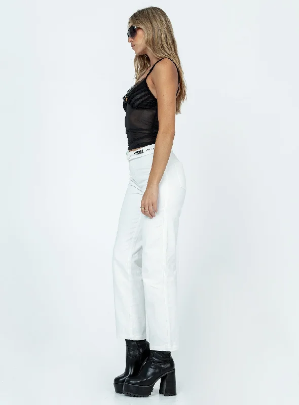 Dava Low Rise Pants White