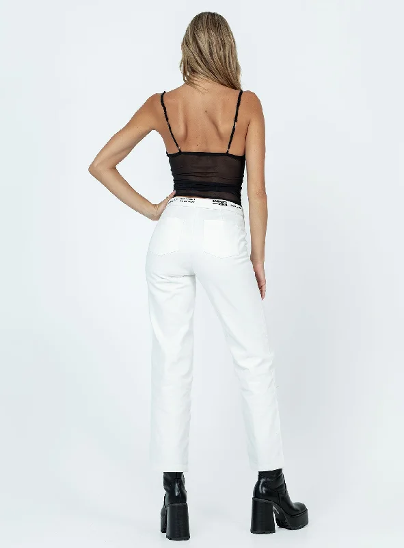 Dava Low Rise Pants White