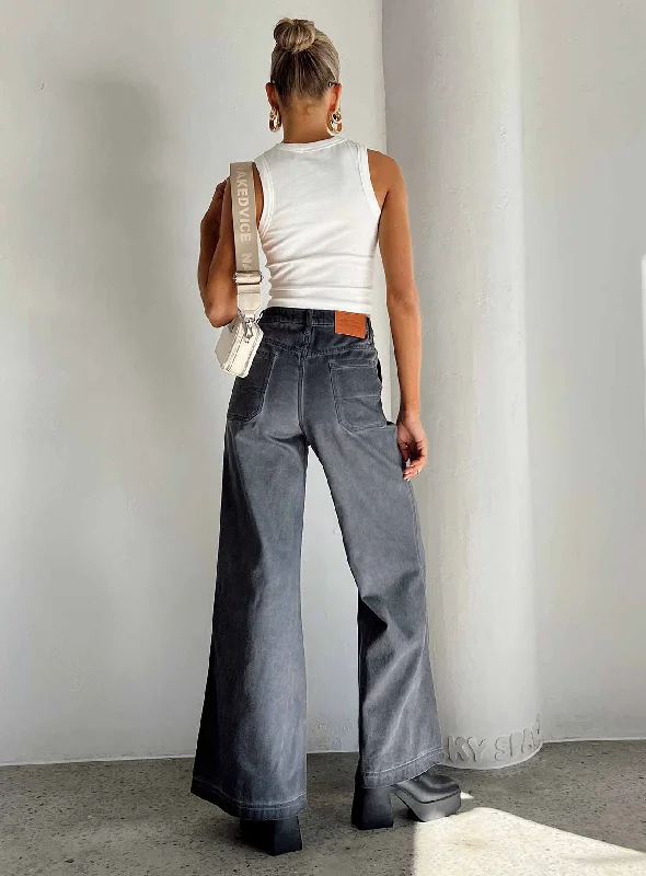 Dream Big Wide Leg Flare Jeans Denim