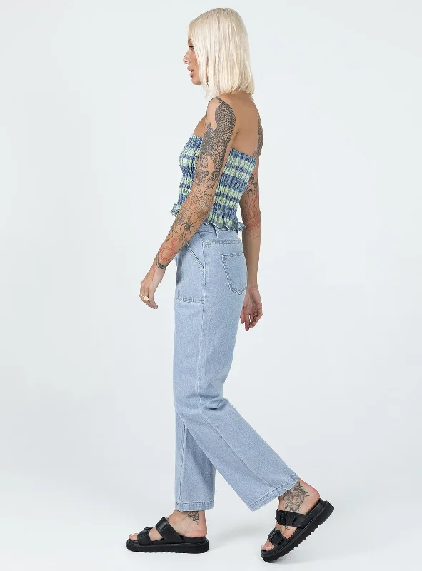 Effie Cargo Staight Leg Jean Denim