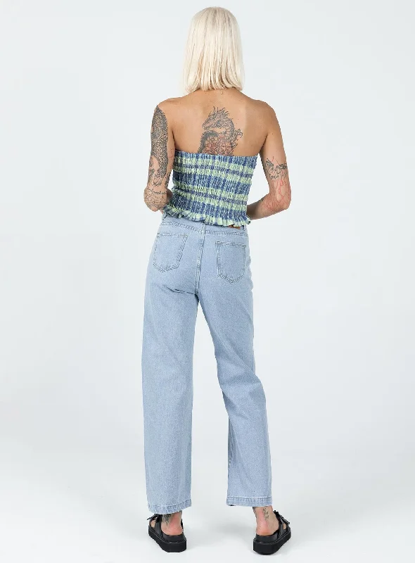 Effie Cargo Staight Leg Jean Denim