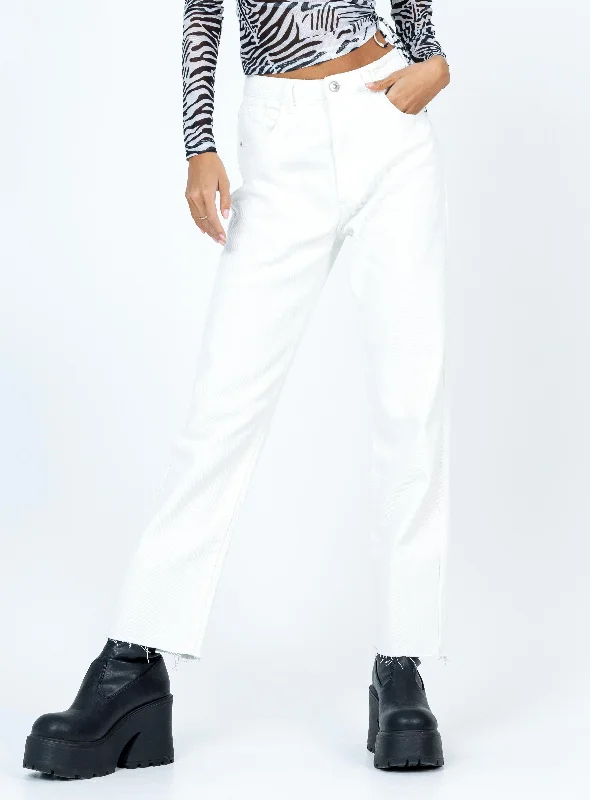 Harrow Straight Leg Denim Jeans White