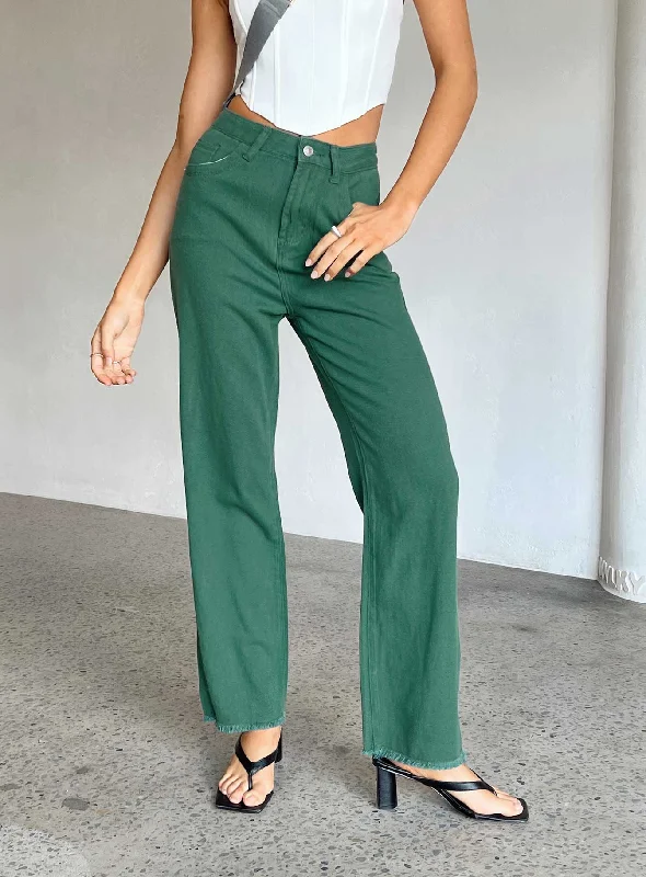 Kalinda Denim Jeans Green