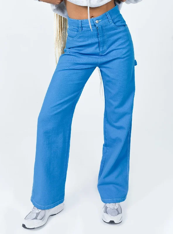 Leisure Straight Leg Jeans Blue