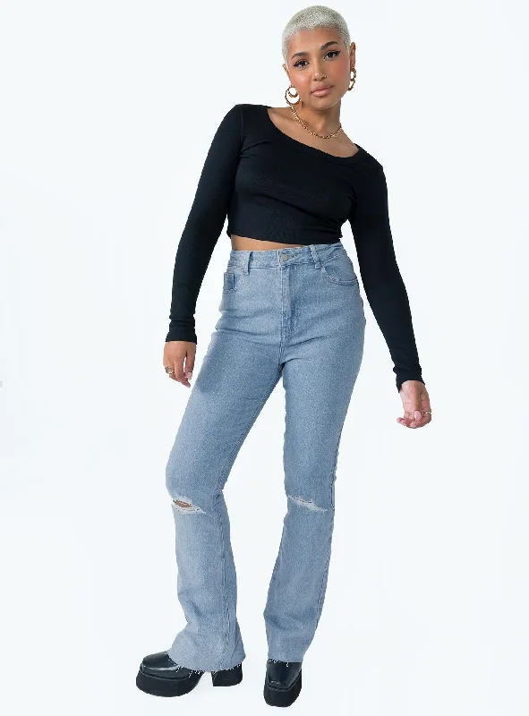 Mish High Rise Flare Jean Denim