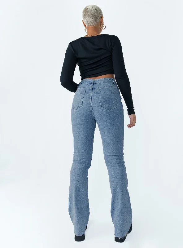 Mish High Rise Flare Jean Denim