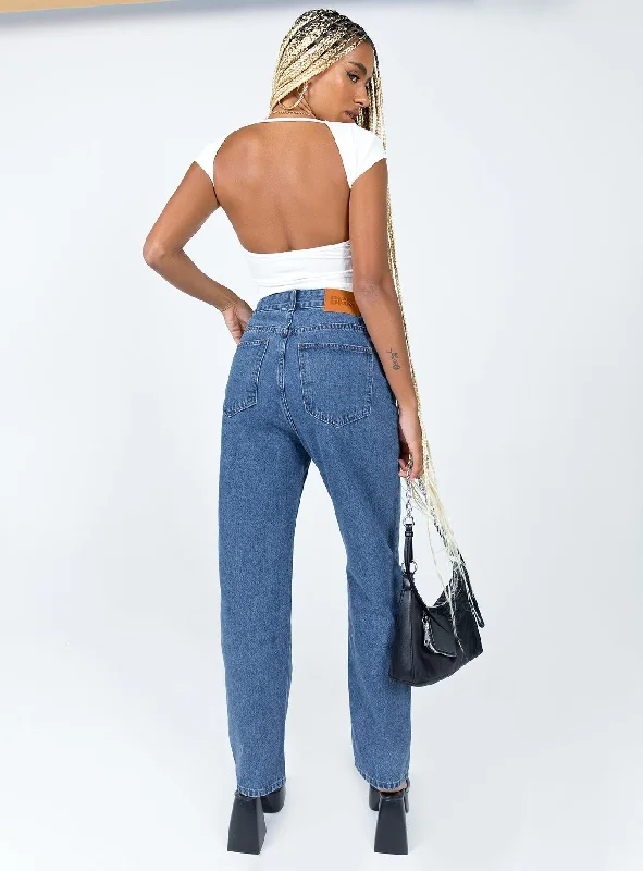 Palais Mom Jeans Mid Wash Denim