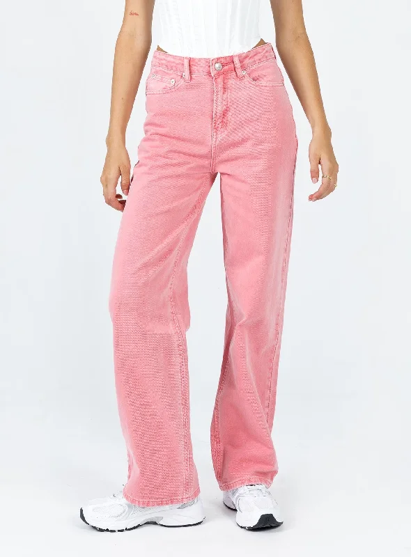 Regina Mom Denim Jean Pink