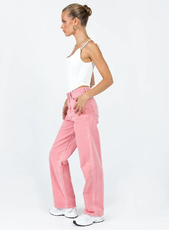 Regina Mom Denim Jean Pink