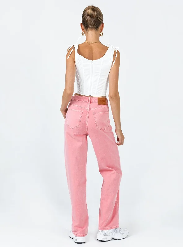 Regina Mom Denim Jean Pink