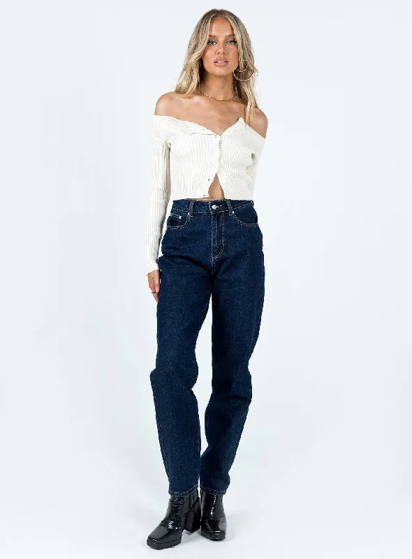 Zane High Waisted Mom Jean Denim