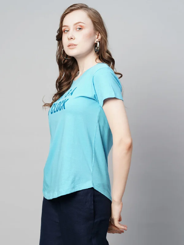 Women's Sky Cotton Regular Fit Tshirt