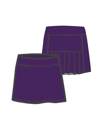 Marisa Pleated Skort - Deep Aubergine