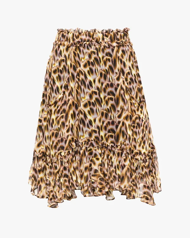 Viera Printed Ruffle Skirt